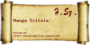 Hanga Szilvia névjegykártya