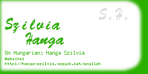 szilvia hanga business card